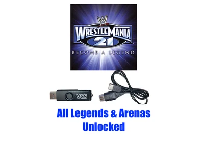 WWE Wrestlemania 21 Save File Original Xbox USB with Cable Adapter WWF XXI - Image 1 of 2