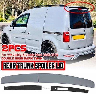 MOMOSUPER2015 FOR VW CADDY & MAXI 2005-2018 REAR TWIN DOOR TRUNK SPOILER SPORTLINE STYLE UK MO