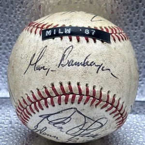 1987 Milwaukee Brewers Signed OALB Baseball Autograph 9 Total Autographs - Picture 1 of 6