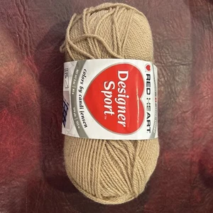 Red Heart Designer Sport LATTE Tan 100% Acrylic 3 oz 279 yards Sport Wt #3 NEW - Picture 1 of 3