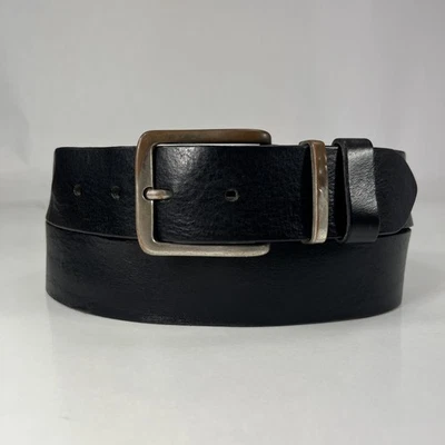 Cinto social de couro preto largo H&M - Tamanho 38 - Imagem 1 de 4