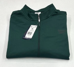 Reebok Men's Regular Fit Vector Knit Track Top, Collegiate Green, Size XL - Picture 1 of 4