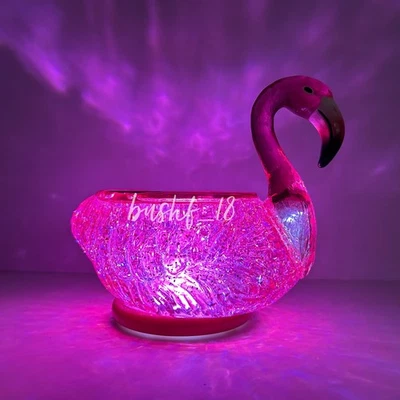 Bath & Body Works PINK FLAMINGO Light Up Water Globe Single Wick Candle Holder - Image 1 of 3