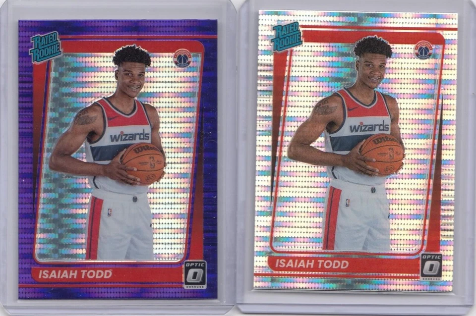 * ISAIAH TODD * 2021-22 DONRUSS OPTIC PURPLE PULSAR REFRACTOR RC # 187 + OPTIC - Image 1 of 1