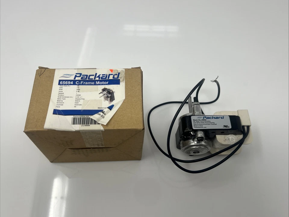 Packard 65694 (S58-212) C- Frame Motor CW 5/8"Stack 115V .45A .181"×1" Shaft New - Image 1 of 1