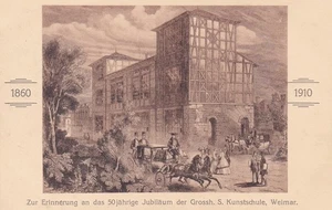 AK Weimar, Kunstschule, 50 jähriges Jubiläum 1860 - 1910 - Bild 1 von 2
