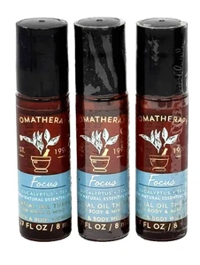 3 BATH & BODY WORKS AROMATERAPIA ENFOQUE ACEITE ESENCIAL TERAPIA PARA CUERPO Y MENTE NUEVO - Imagen 1 de 2