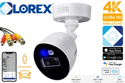 ⭐️ Lorex C884DA 4K UltraHD Smart Deterrence CVI Wired Bullet Security Camera ⭐️ - Image 1 of 4