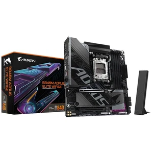 Gigabyte B840M AORUS ELITE motherboard WiFi6E AM5 DDR5 Micro ATX M.2 PCIe - Picture 1 of 3