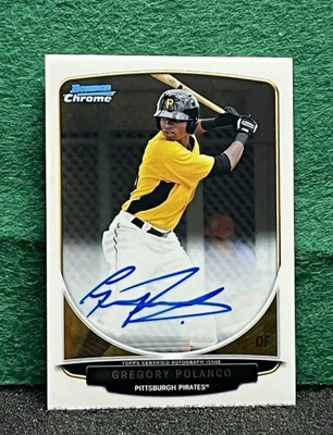 Gregory Polanco 2013 Bowman Chrome Prospects Autographs #BCP-GP (AU, RC) Foto 1 de 4