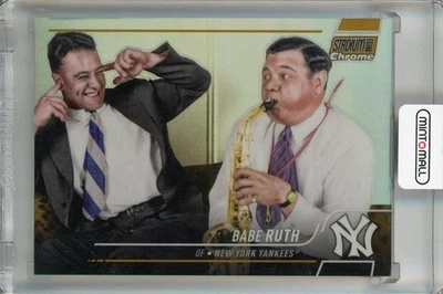 2022 Topps Stadium Club Chrome Babe Ruth Gold 3 38/50 New York Yankees - Image 1 of 2