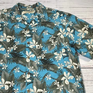 Island Republic Silk SS Shirt Men’s Size XL Blue Button Down Tropical Hawaii - Picture 1 of 8