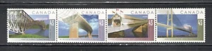 Canada , Bridge , Strip of 4 without fold No:1573a...........JAN10-013 - Picture 1 of 1