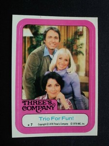 1978 Topps Three's Company Sticker # 7 Trio For Fun! (EX)