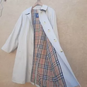 Vintage Herren Burberry Nova Check Beige Trenchcoat, Mis Size Tag Medium England - Bild 1 von 12