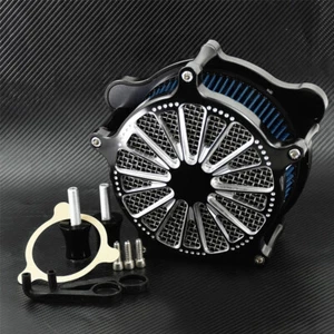 Dots Cut Air Cleaner Blue Intake Filter Fit For Harley Softail 2018 Touring Tri - Picture 1 of 3