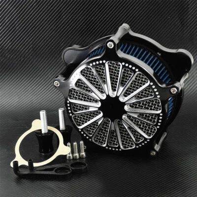 Dots Cut Air Cleaner Blue Intake Filter Fit For Harley Softail 2018 Touring Tri - Image 1 of 3