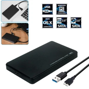 USB 3.0 2TB SATA SSD External Hard Drive Portable Desktop Mobile Hard Disk Case - Picture 1 of 10