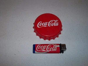 Vintage Coca Cola Butane Lighter (works) 3" Bottle Cap Bottle Opener Nice L@@K - Picture 1 of 6