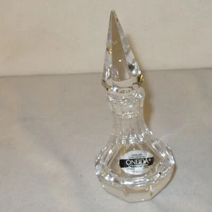 Vintage Oneida Perfume Bottle Clear 24% Lead Crystal Hand Cut Blown - Picture 1 of 6