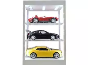 Klarsichtbox Vitrine LED-Beleuchtung in Deckel und Ecken weiß für Modellautos - Bild 1 von 3
