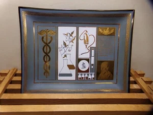 McKesson & Robbins Hospital Department Art Glass Tray - Picture 1 of 3