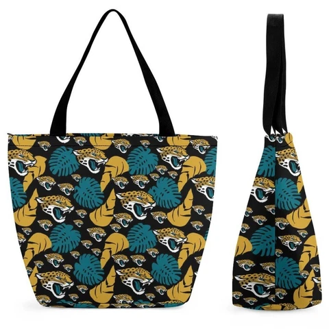 Jacksonville Jaguars Fans Shopping Bag for Ladies ,Handbag Full Print Tote Bags Cover