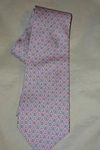 Brooks Brothers Pink Tie Butterflies Italian Fabric Made In USA 100% Silk - Picture 1 of 17