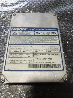 MAXTOR 71080AP 3.5 1.08GB Hard Drive IDE P/N 247414-001 - Immagine 1 di 4