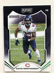 2021 Playoff David Montgomery Green Parallel #128 Chicago Bears NFL Trading Card - Bild 1 von 2