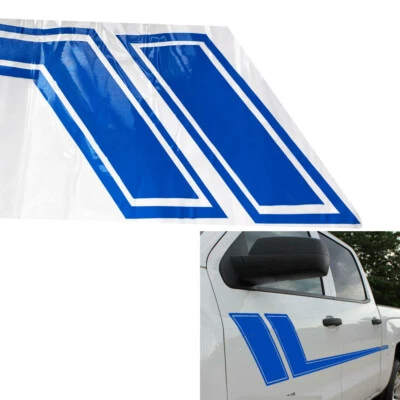 Pegatina gráfica universal de carreras deportivas a rayas de hockey con hachís lateral camioneta para auto camioneta Foto 1 de 4