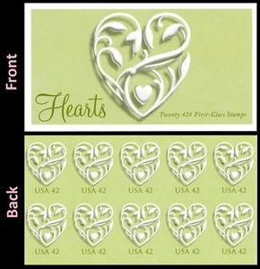 US 4271 Love Heart With Green 42c label block 10 MNH 2008 - Picture 1 of 1