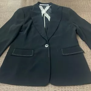 GOLBARY black one button blazer size 42 (large) - Picture 1 of 6