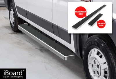 APS Premium 5" Silver Steps Fit 14-25 Ram ProMaster 136 pulgadas 159 pulgadas distancia entre ejes Foto 1 de 4