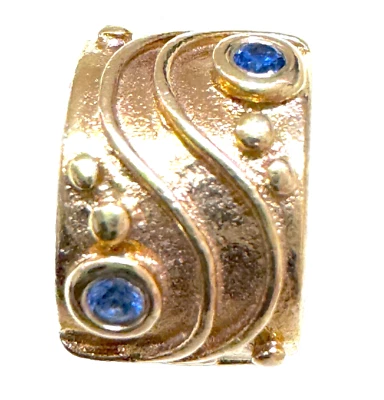 Pandora сняты с производства 14K золото Babbling Brook зажим с сапфирами - 750418SA - Изображение 1 из 4