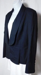 ETCETERA Damen Blazer dunkelblau Punkte geprägt Schalkragen einreihig Gr. 4 - Bild 1 von 6