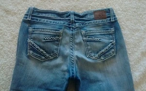 Pantalones de mezclilla con hebilla BKE KATE punto grueso lavado medio bootcut para mujer talla 30 x 29,5 - Imagen 1 de 5
