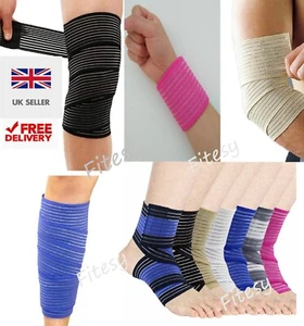 Adjustable Ankle Wrist Elbow Knee Support Elasticated Compression Bandage Wrap - Picture 1 of 11