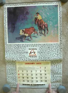 1971 Nixon Feeds 18 Zoll x 28 Kalender - Branding Time von Vic Donahue - NEU KOMPLETT - Bild 1 von 3