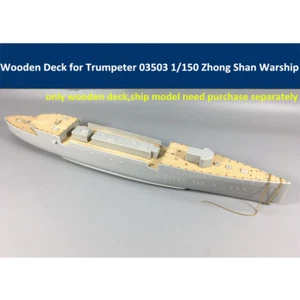 Wooden Deck for Trumpeter 03503 1/150 Scale Zhong Shan Warship Model CY15001 - Picture 1 of 4