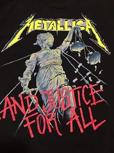 Metallica And Justice For All Large T Shirt Heavy Metal Rock N Roll - Picture 1 of 3