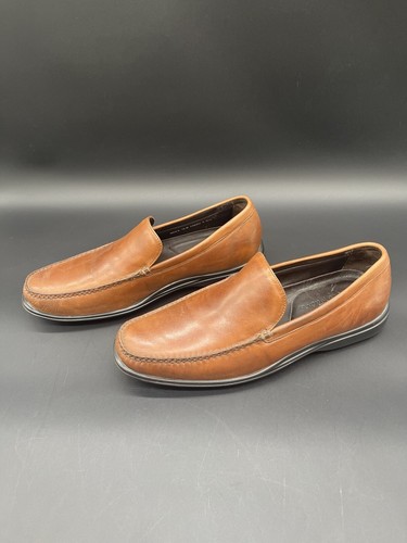 Mocassini Cole Haan Nikeair da uomo C08204 in pelle marrone chiaro taglia 10M