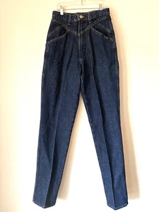 Pantalones de mezclilla vintage Rocky Mountain Rockies tiro alto azul lavado oscuro talla 29/9 XL entrepierna - Imagen 1 de 8