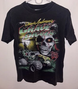 VINTAGE Grave Digger Dennis Anderson T-Shirt Adult Size Small Reaper USA - Picture 1 of 5