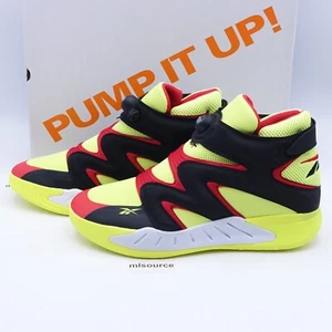 Size 13 Men's Reebok Instapump Fury Zone Basketball Shoes G55142 Acid Yellow - Picture 1 of 9