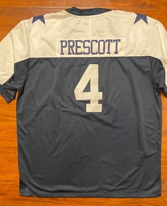 Dak Prescott #4 Dallas Cowboys Thanksgiving Home Blue Jersey SZ 3XL - Picture 1 of 11