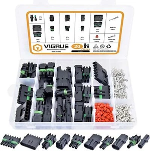 320PCS Automotive Connector Kit Connector 1/2/3/4/6 Pin Cable Kit - Picture 1 of 7