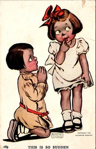 This is so Sudden Boy Begging Girl Katherine Gassaway 1906 Postcard UND UNP - Picture 1 of 2