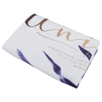 1pcs Soft Absorbent Beach Towel Classic Design for Beach White Purple 55"x28" - Image 1 of 4