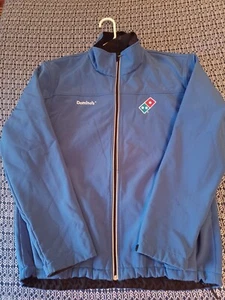 Dominos Gear Softshell Jacket Mens Large Blue Employee Work Lined Pizza - Picture 1 of 3